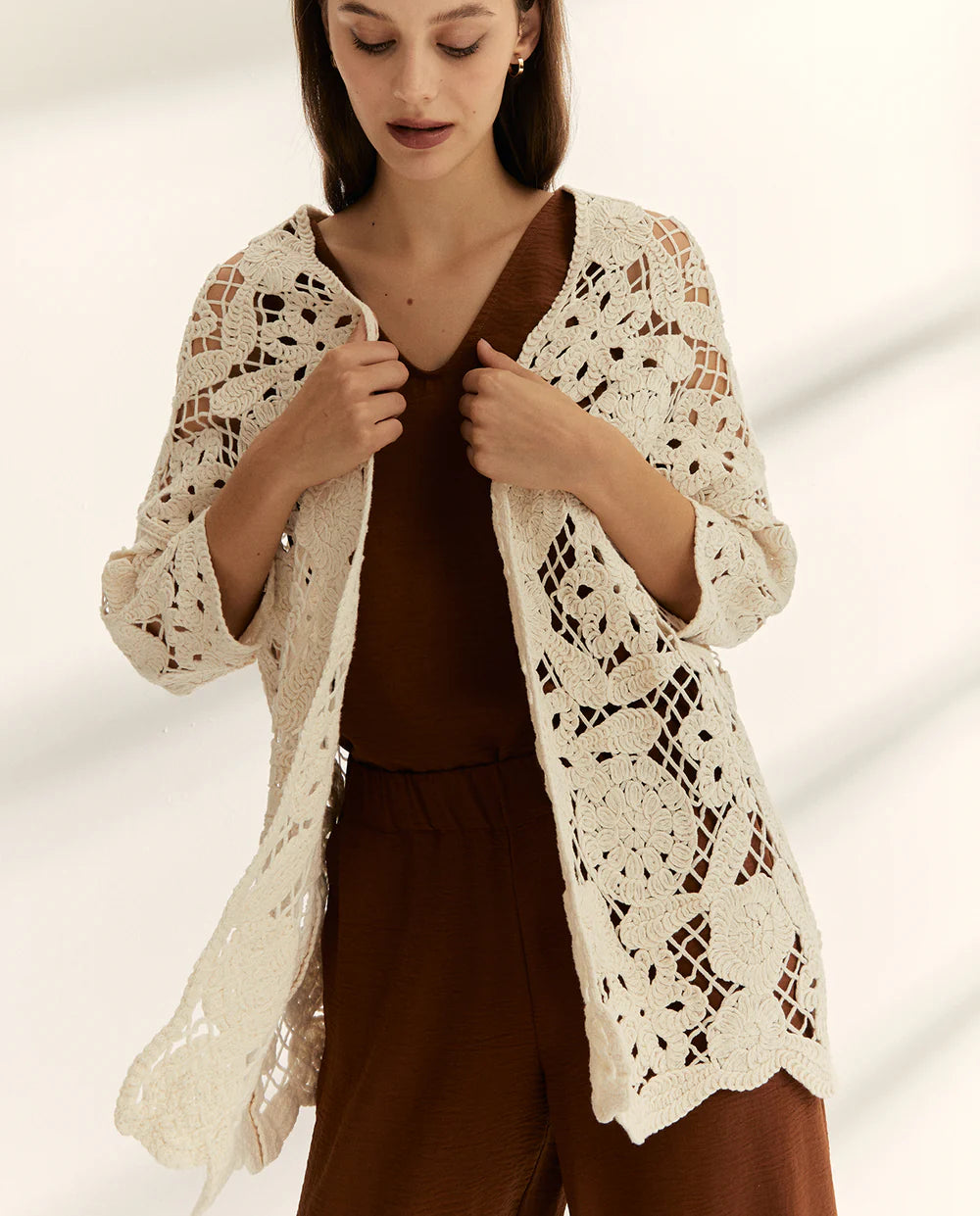 Cárdigan Blossom Crochet Exclusivo