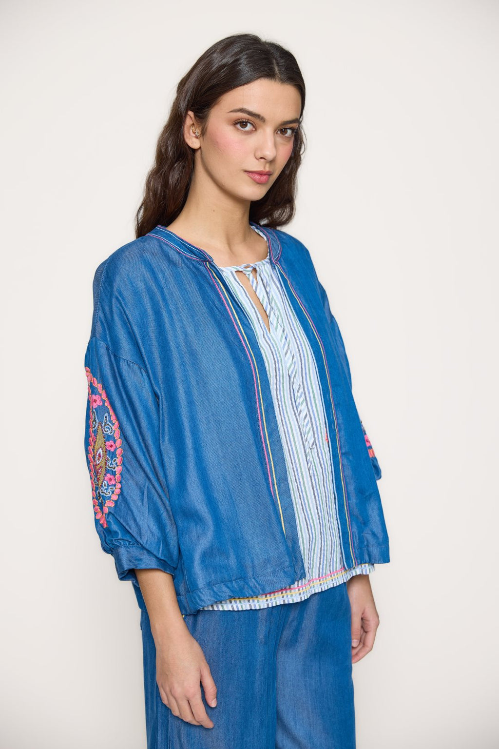 Chaqueta Denim de Lyocell Rainbow Drops-Md’m