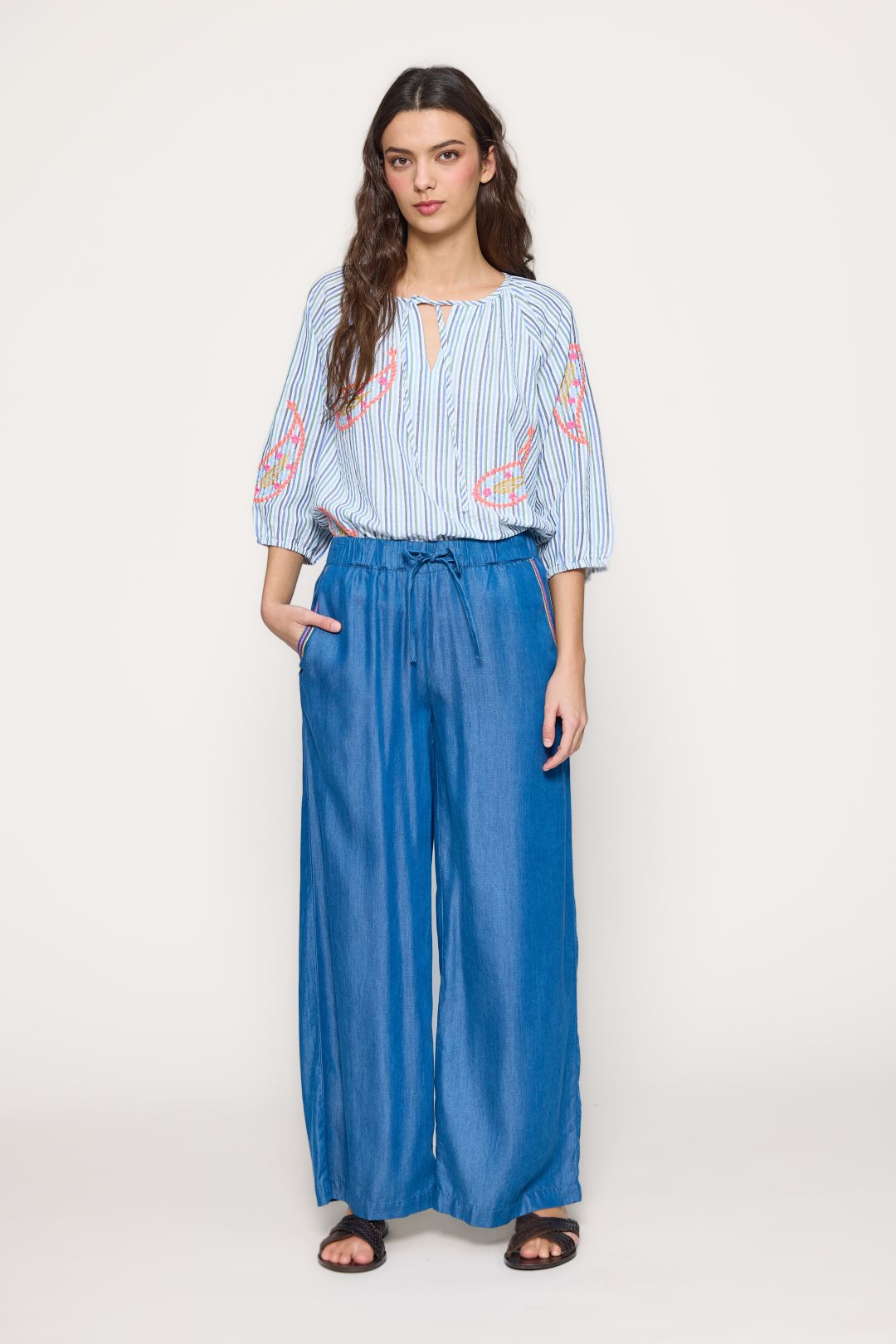 Pantalón Fluido de Lyocell Rainbow Dros-Md’m