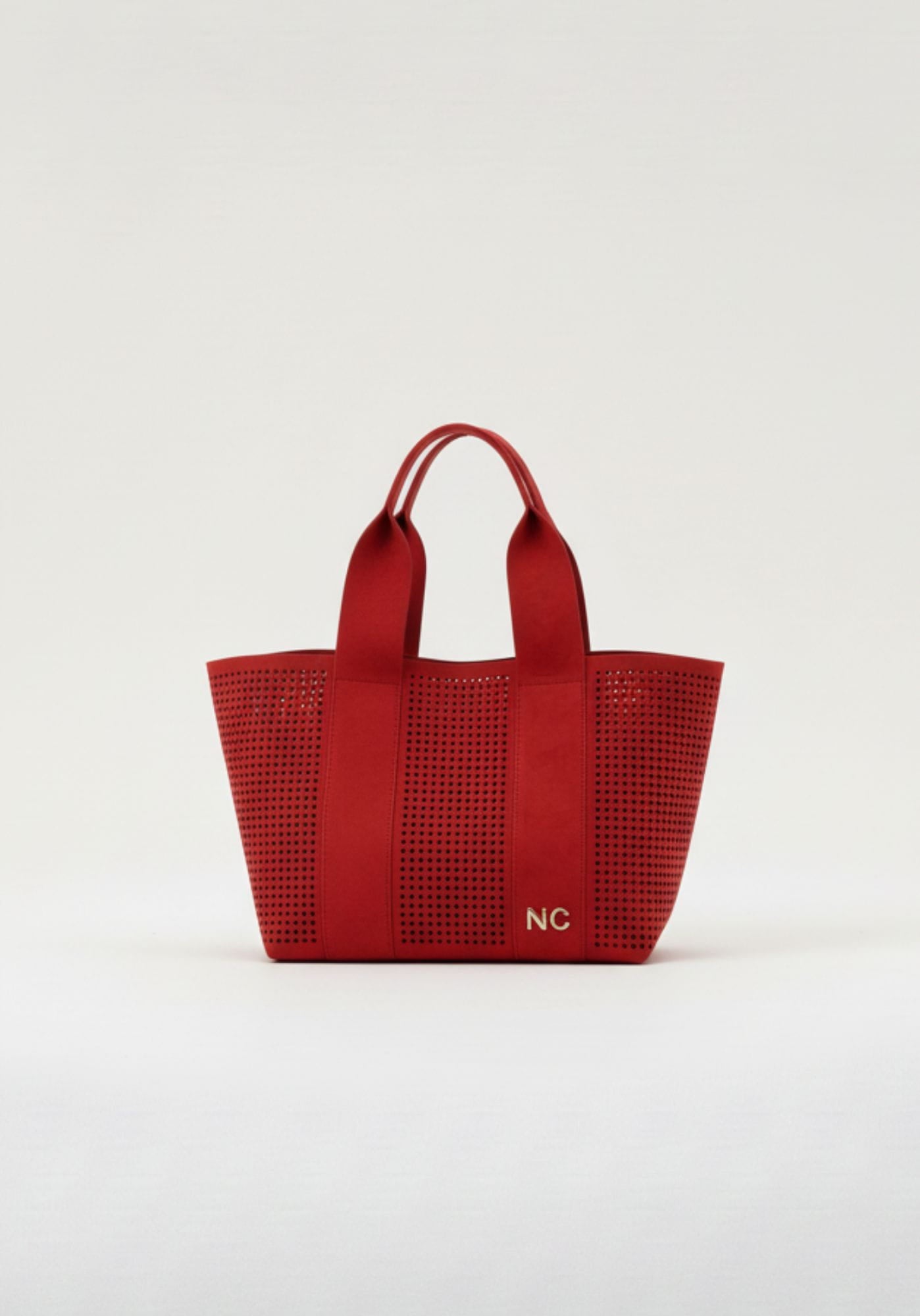 Bolso shopper antelina calada Noco