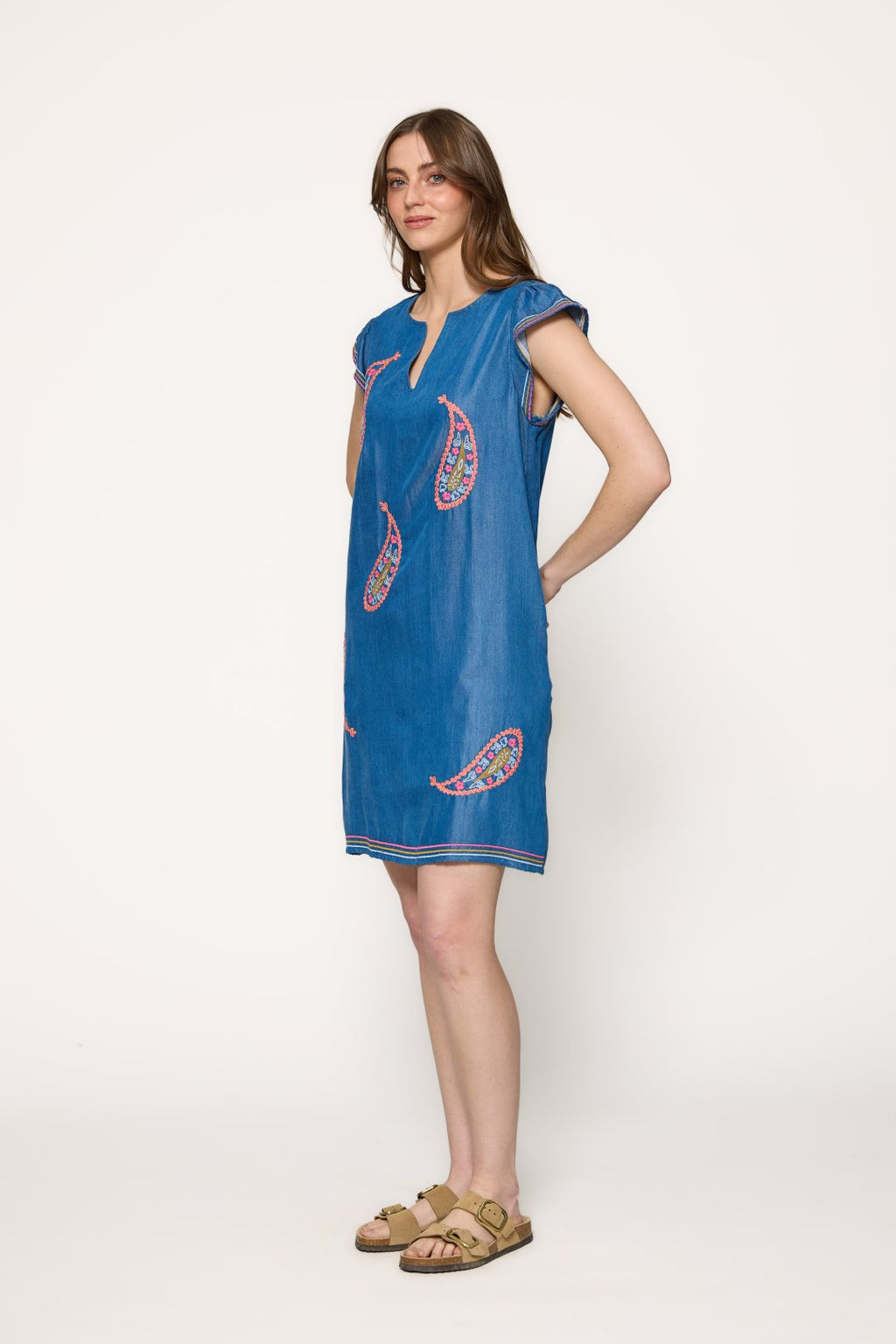 Vestido Denim de Lyocell Rainbow Drops-Md’m