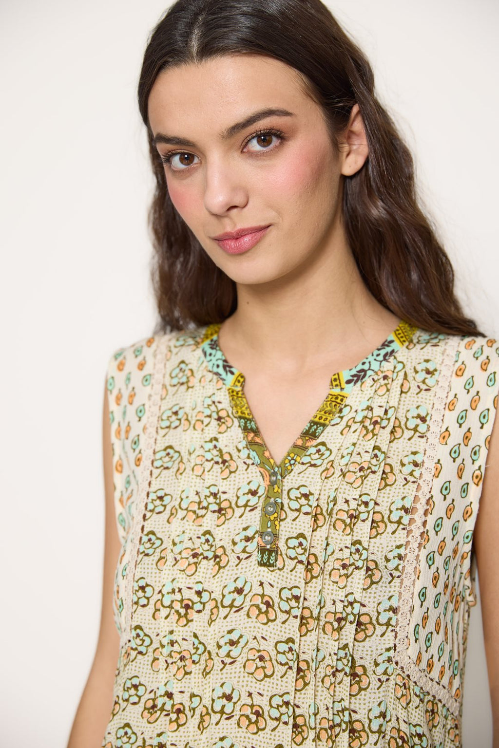 Vestido Estampado Boho Caqui – Md'm