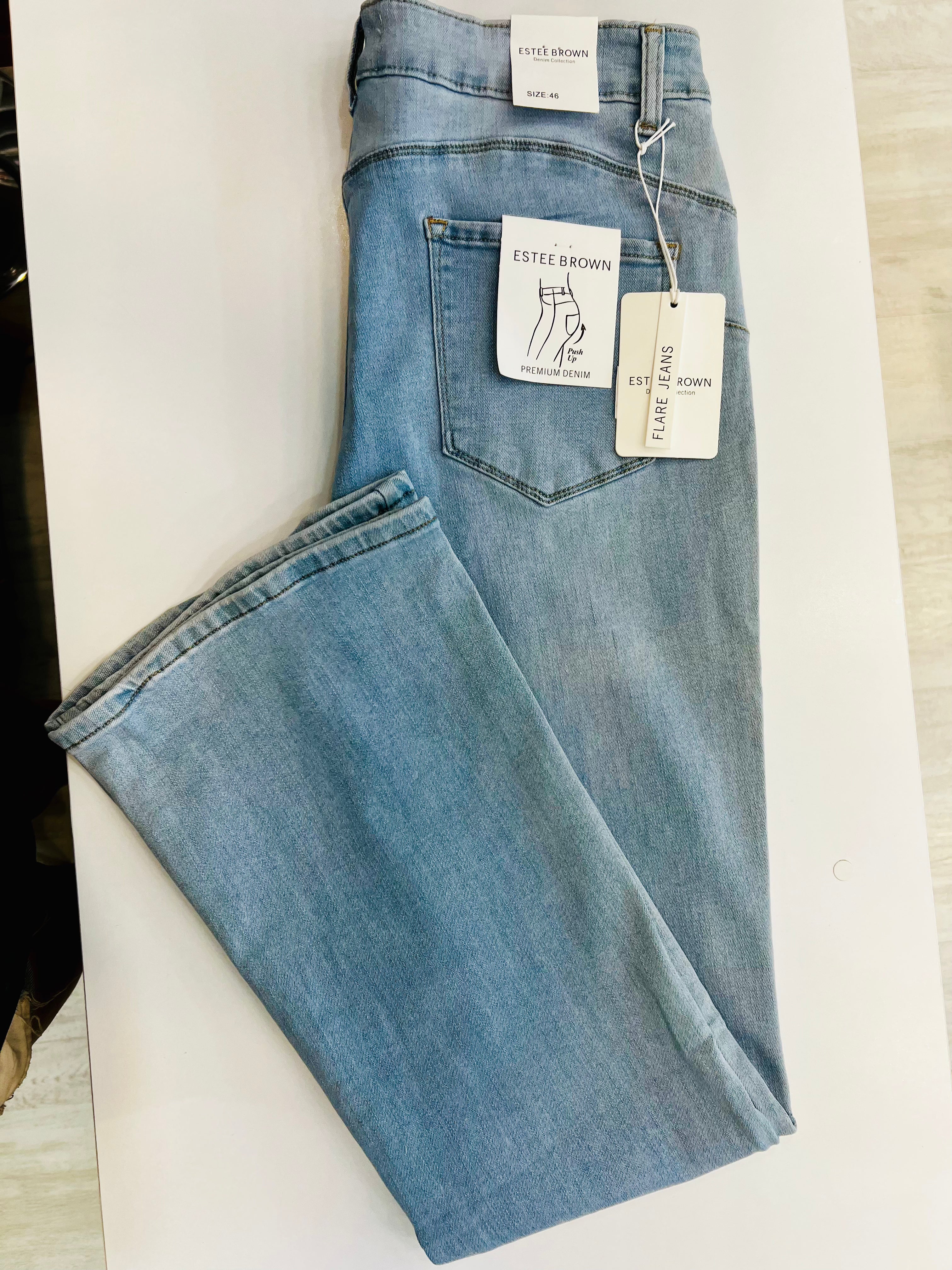 Jeans Flare Push Up Premium – Estee Brown