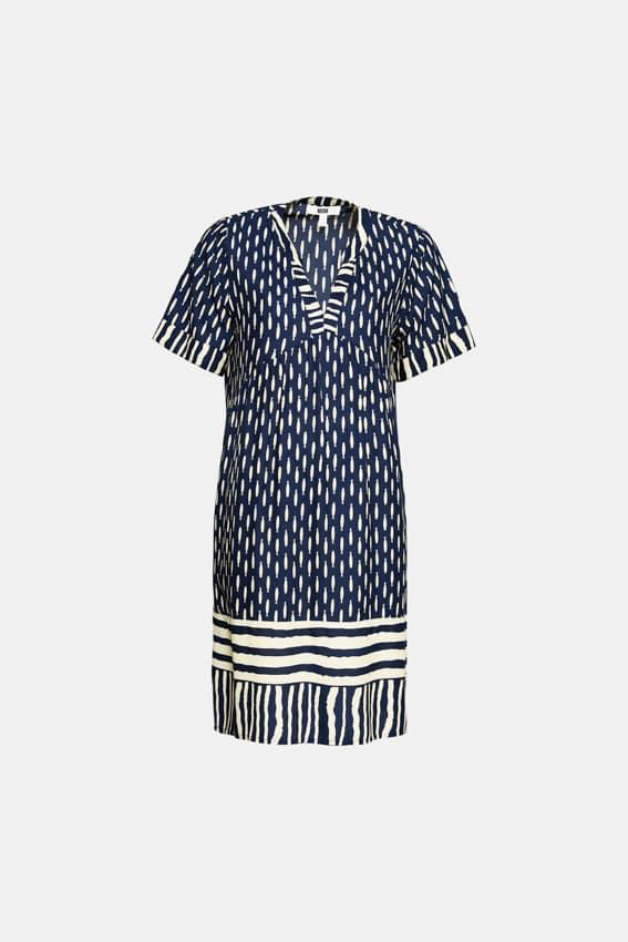 Vestido corto marino estampado sardinas Md’m